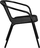 Flash Furniture Lila Rattan Stackable Indoor/Outdoor Dining Chairs