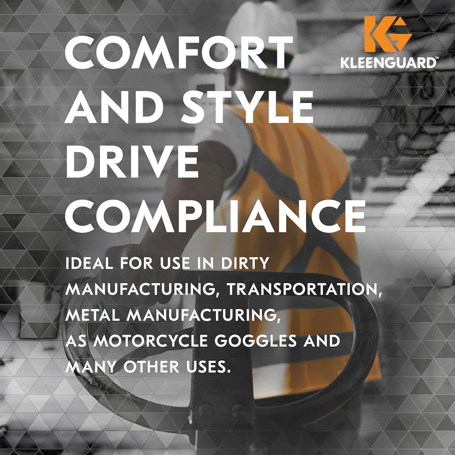 KleenGuard (formerly KLEENGUARD) Calico Safety Eyewear V50 (25672), Clear Anti-Fog Lens with Interchangeable Temples