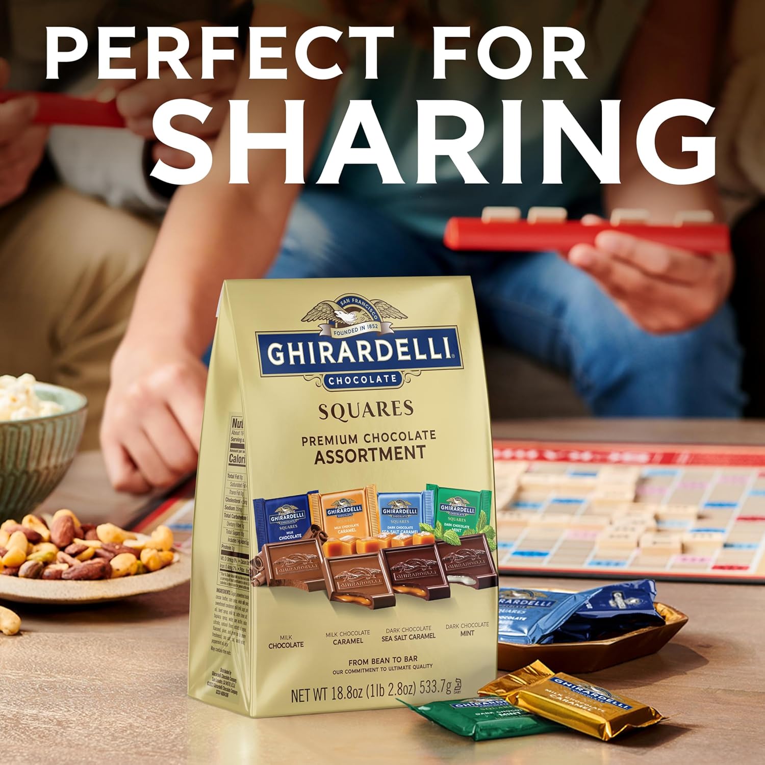 Ghirardelli Chocolate Squares, Premium Assortment, 15.77 Oz Bag