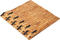Mind Reader Bath Mat, Shower Mat, Bathtub Mat, Bathroom Accessory, Wood/Rayon from Bamboo, 23.5"L x 16.5"W x 0.4"H, Brown