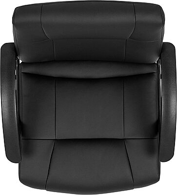 Flash Furniture Coffman Flash Fundamentals Mid-Back LeatherSoft Office and Gaming Chair, Ergonomic Office Chair with Padded LeatherSoft Seat and Arms, Black