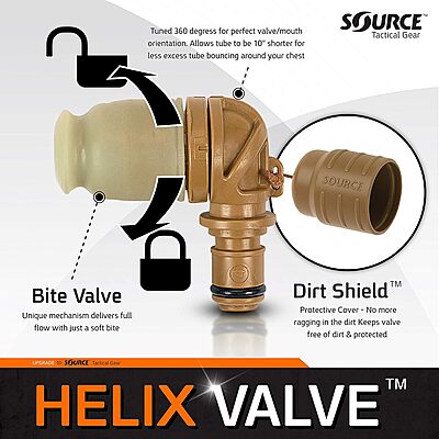 Source Tactical Helix High-Flow Bite Valve Coyote