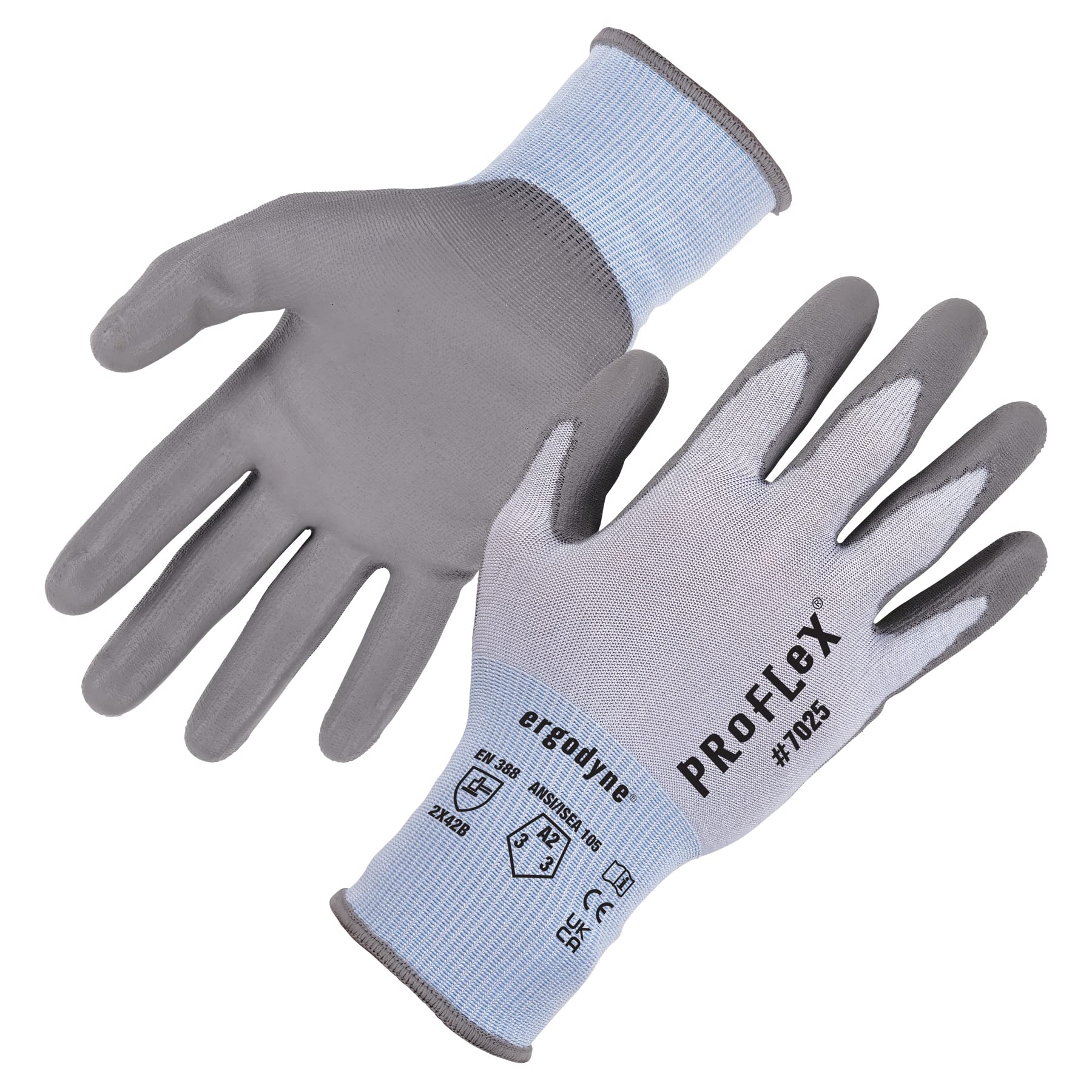 Ergodyne ProFlex 7025 Cut Resistant Work Gloves, PU Coated