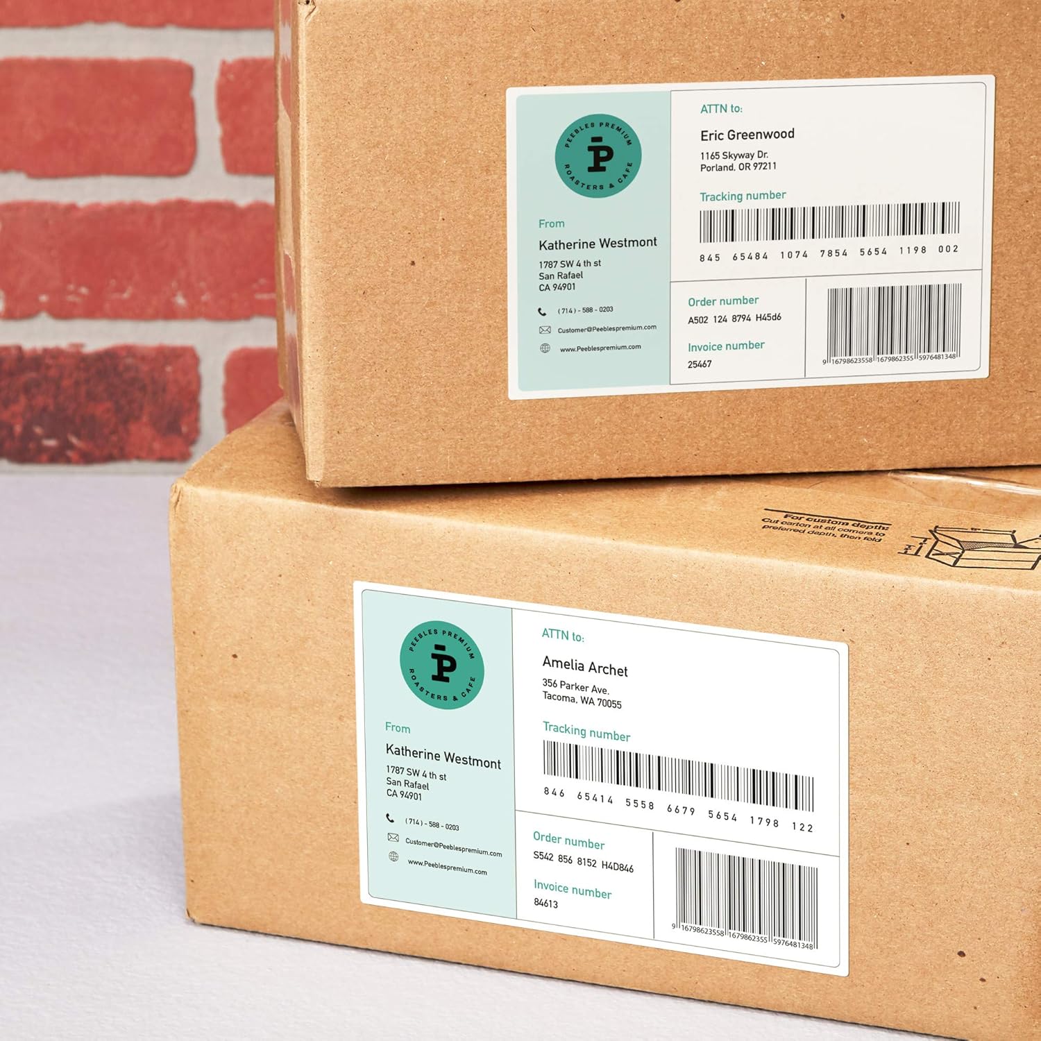 Avery Matte White Rectangle Labels, Sure Feed Technology, 5" x 6"