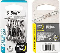 S-Biner Stainless Steel Dual Carabiner #1 - 6 Pack - Stainless