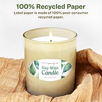 AVERY EcoFriendly Matte White Recycled Oval Labels, 1" x 2", Print-to-The-Edge, Permanent Adhesive, Laser/Inkjet Printable