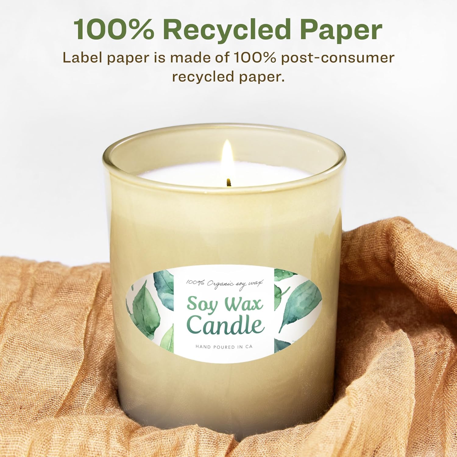 AVERY EcoFriendly Recycled Matte White Oval Labels
