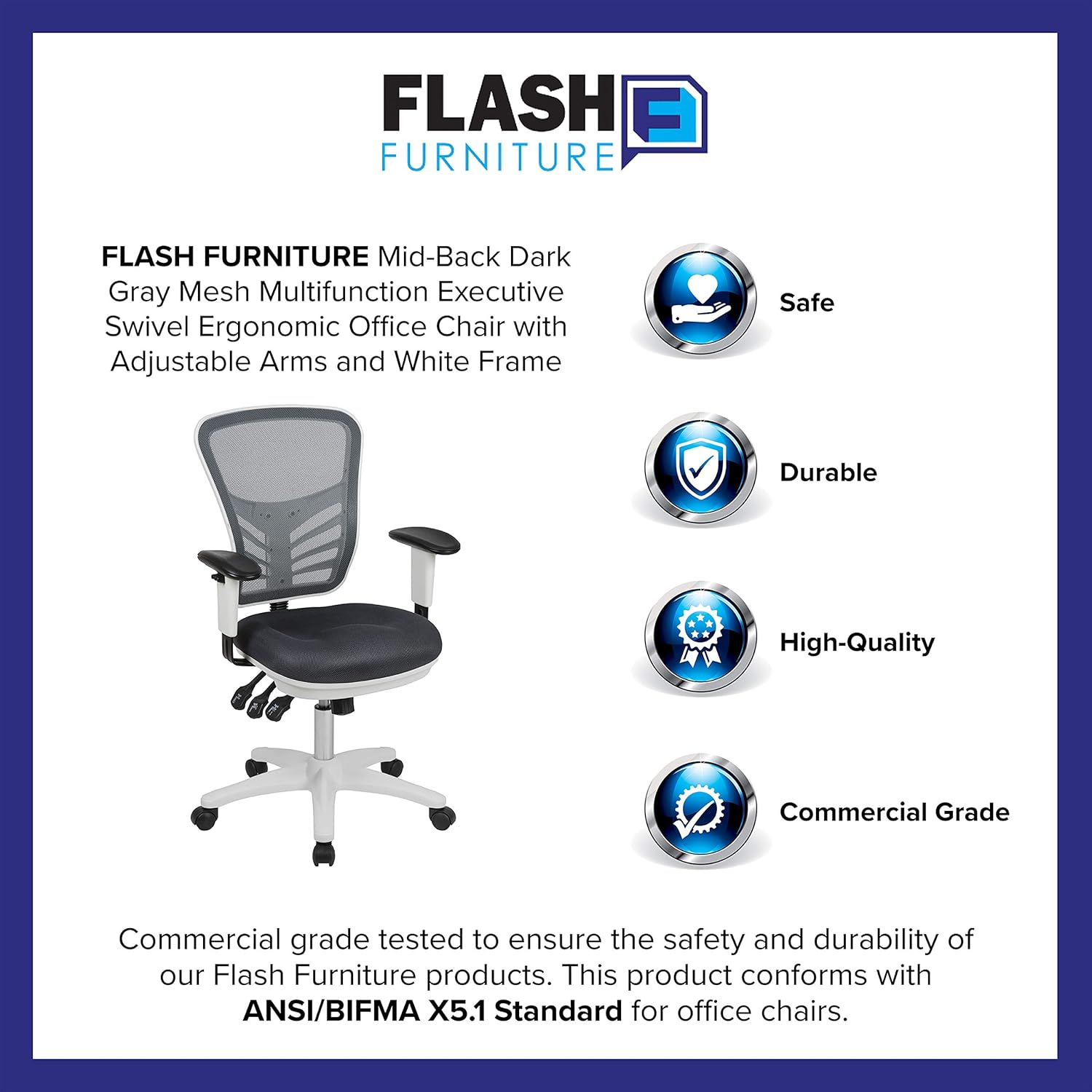 Flash Furniture Nicholas Mid-Back Swivel Office and Gaming Chair