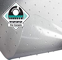 Floortex® Advantagemat® Vinyl Lipped Chair Mat for Carpets up to 3/8" - 36" x 48"