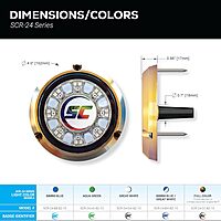 SHADOW-CASTER SCR-24 90W LED Underwater Boat Light - Bronze Housing - Surface Mount
