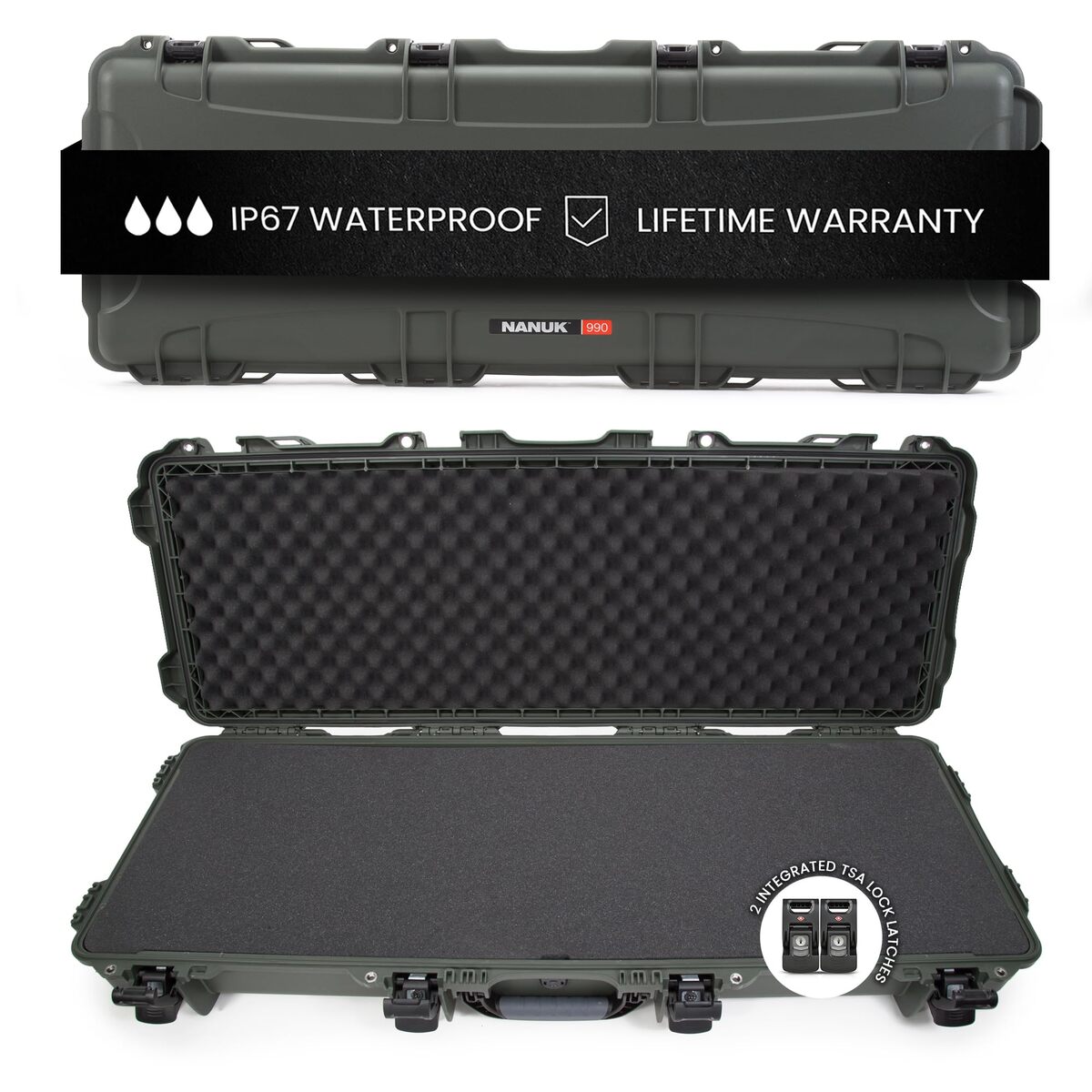NANUK 990 IP67 Waterproof Hard Case with Wheels