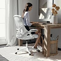 Flash Furniture Porter High-Back Mesh Ergonomic Swivel Office Chair with Adjustable Lumbar Support and Flip-Up Armrests