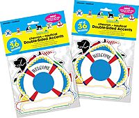 Barker Creek Double-Sided Cut-Outs 2-Pack, Chevron Nautical, 72 Colorful Accents for Bulletin Boards, Displays, Classrooms