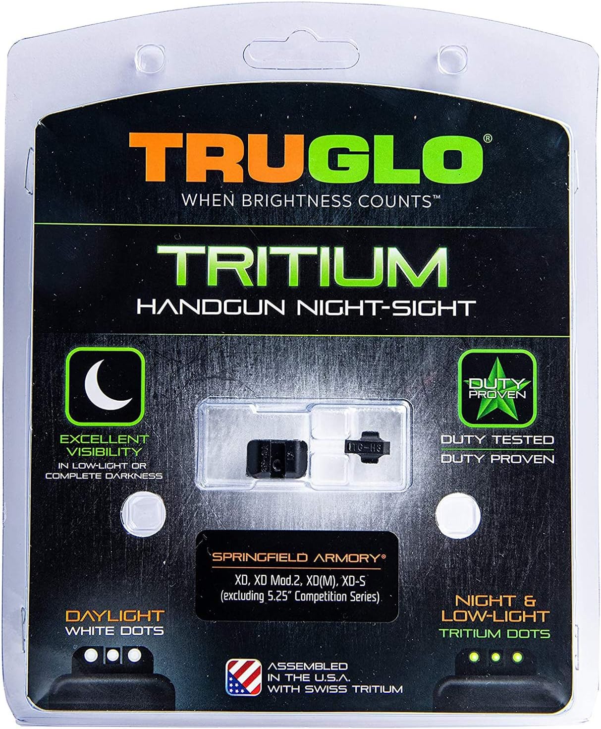TruGlo Glow in the Dark Pistol Sight, Springfield
