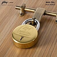 Godrej Nav-Tal 8 Lever Hardened (3 keys) / Brass / 3282