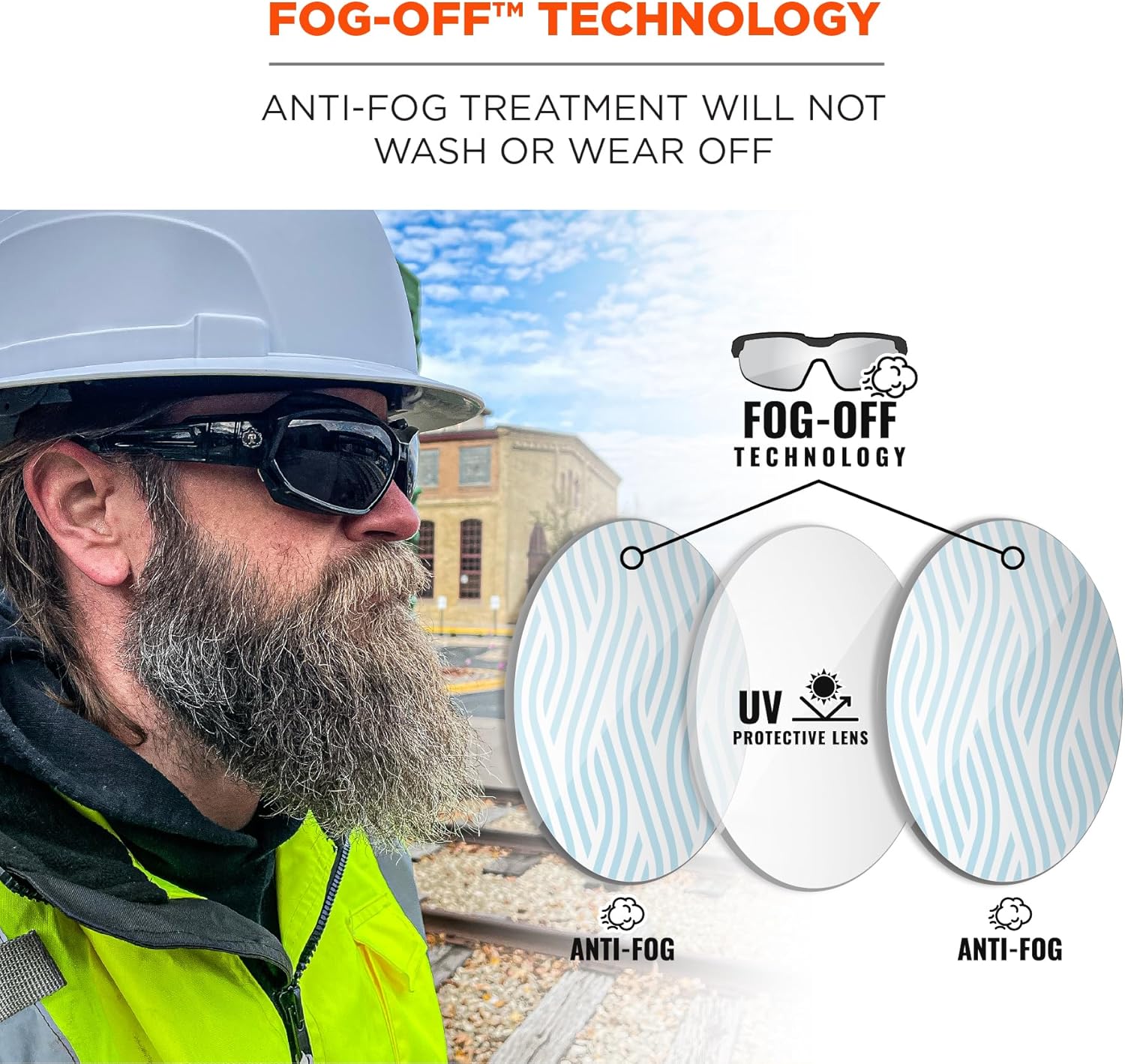 Ergodyne Skullerz Loki Convertible Anti-Fog Safety Glasses