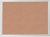 U BRANDS Cork Bulletin Board, Silver Aluminum Frame
