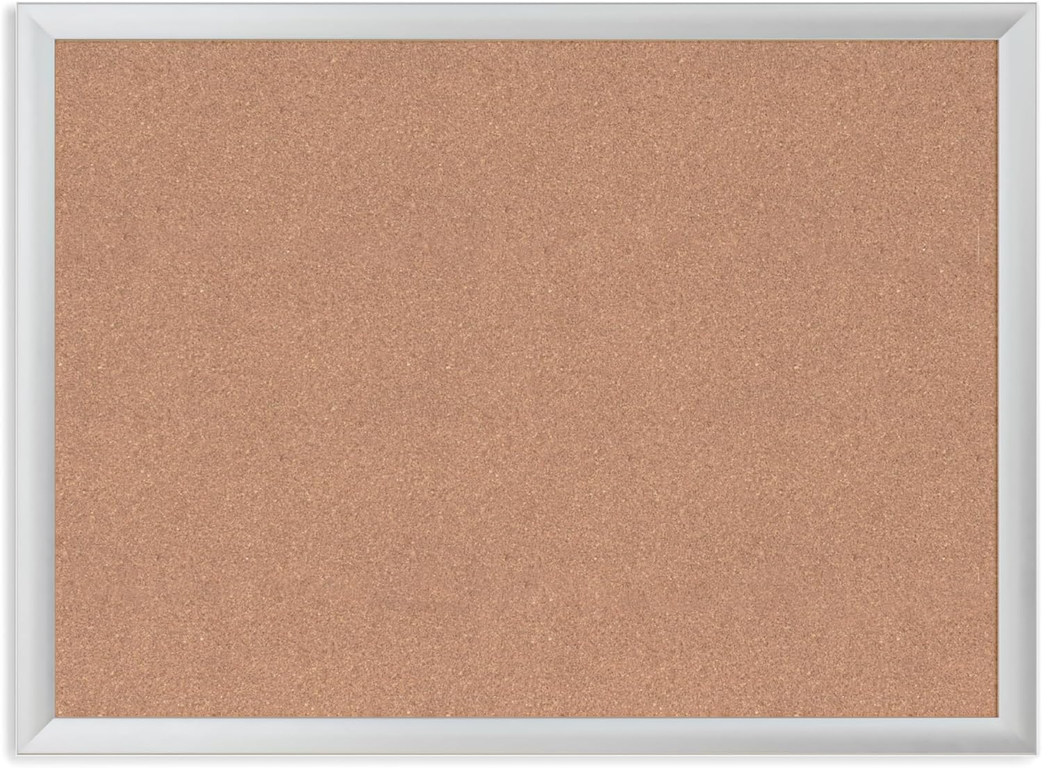 U BRANDS Cork Bulletin Board, Silver Aluminum Frame