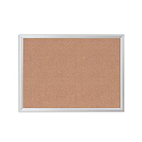 U BRANDS Cork Bulletin Board, Silver Aluminum Frame