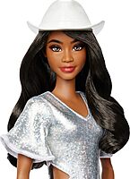 Barbie Fashionistas Doll in Sparkly Silver Dress #239
