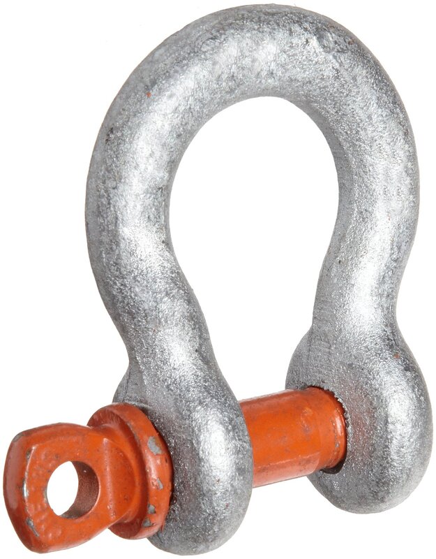 Screw Pin Anchor Shackles - gal spa shac 7/16