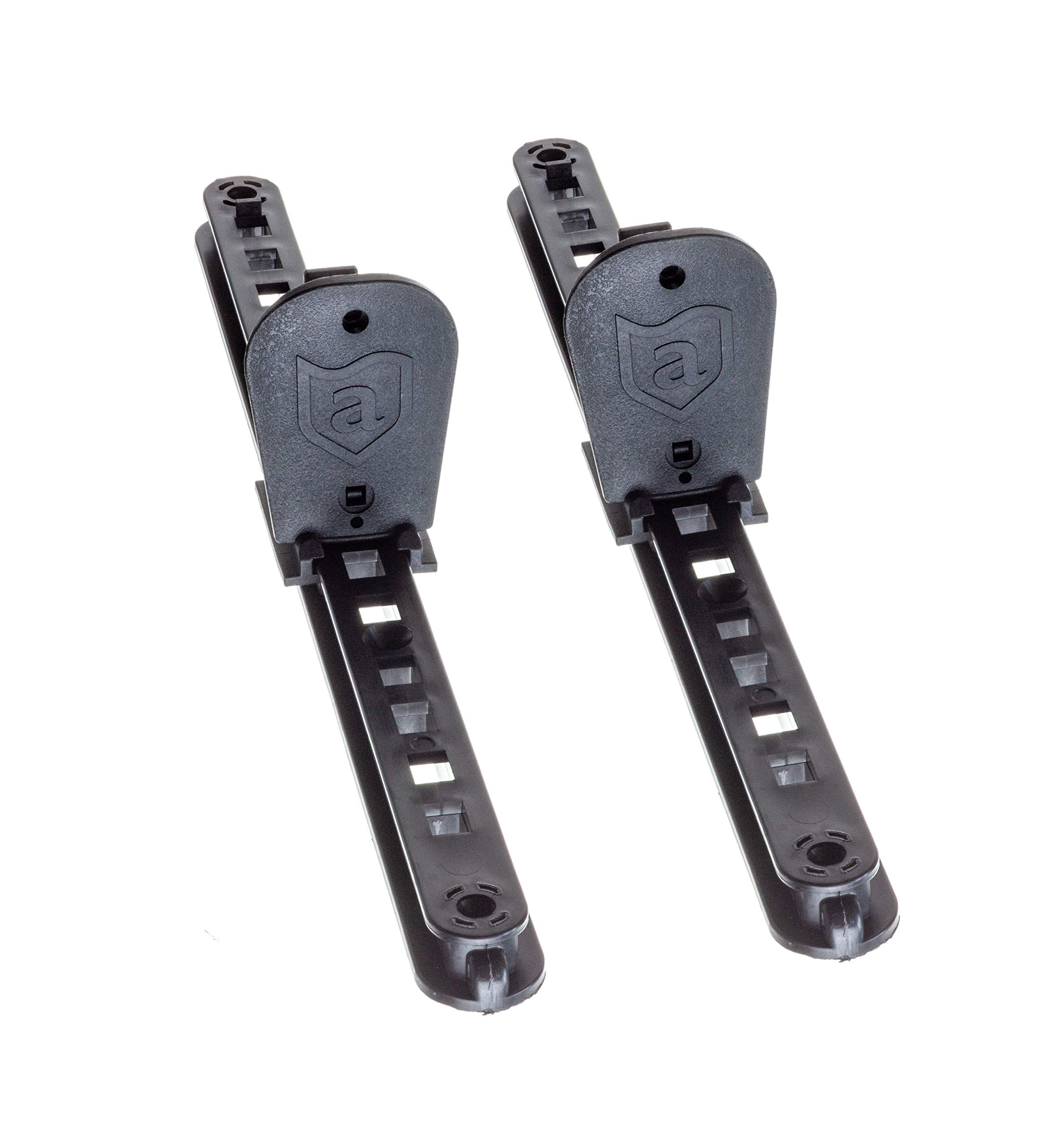 Attwood 11940-2 Universal Adjustable Kayak Foot Pegs/Foot Brace with Trigger Lock, Black Finish, Set of 2, 15 Inches