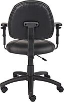 Boss Office Products Posture Task Chair with Adjustable Arms in Black Adjustable Arms Chair
