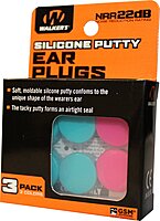 Walker's Silicone Putty - Soft Moldable Tacky Adaptable 20dB NRR Noise-Blocking Hearing Protection, Teal/Pink
