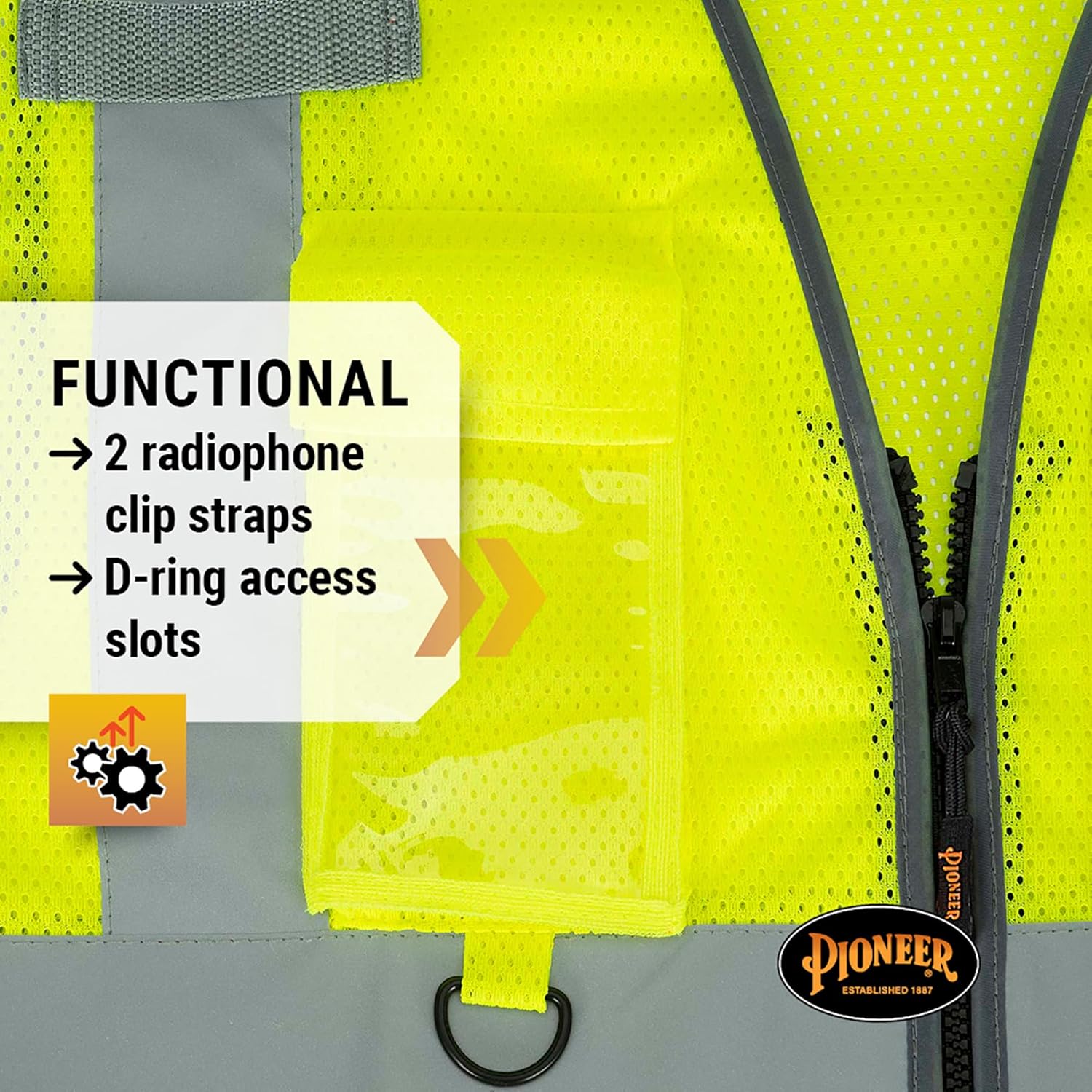 Pioneer Multi-Pocket Mesh Safety Vest