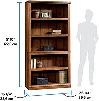 Sauder Select 5-Shelf Engineered Wood Bookcase