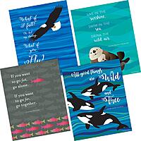 Barker Creek Set of 4 Inspirational 8 x 10 Art Prints