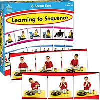 Carson Dellosa Learning to Sequence for Kids Puzzle, 6-Scene Sets With 8 Picture Board Stories