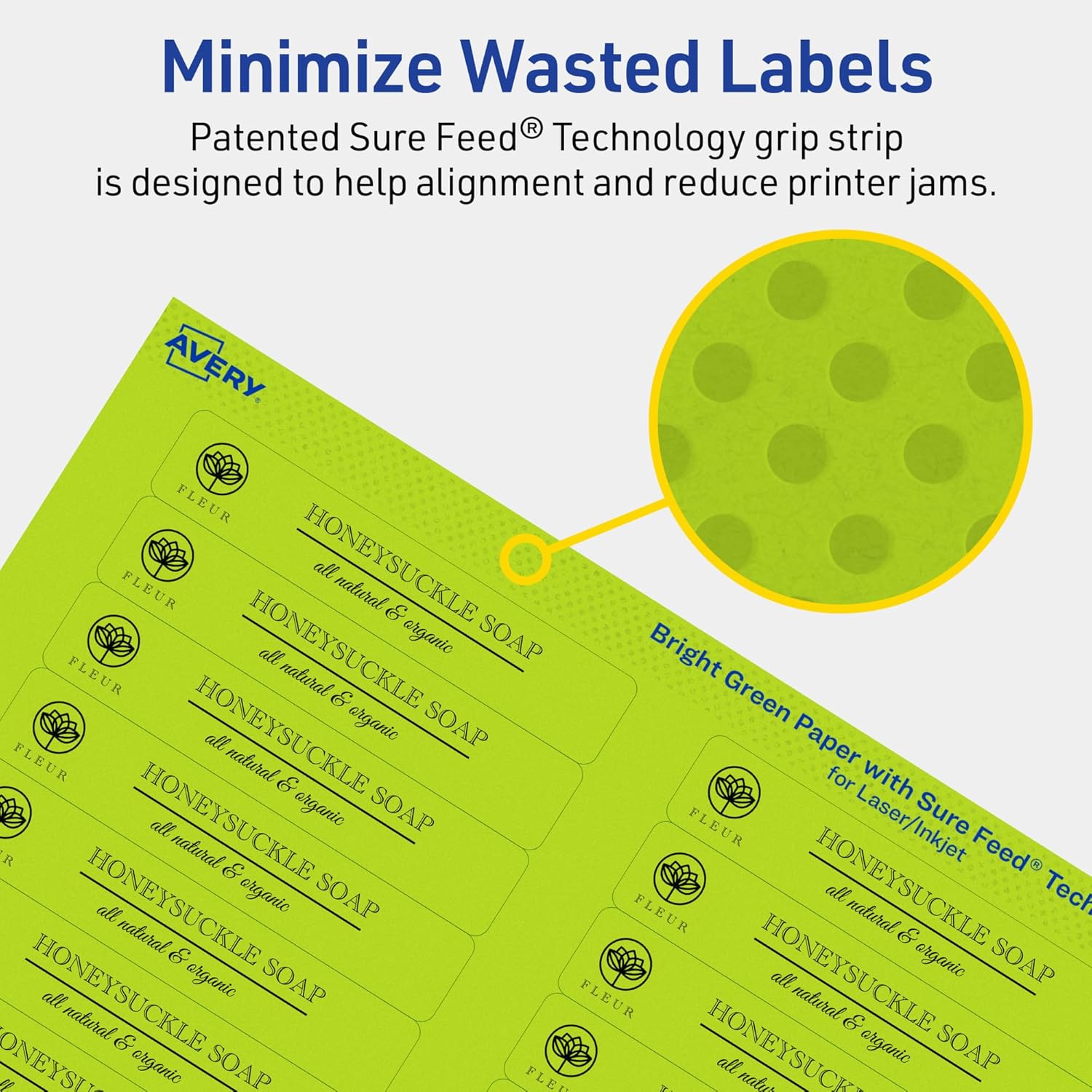 AVERY Printable Rectangle Labels with Sure Feed Technology