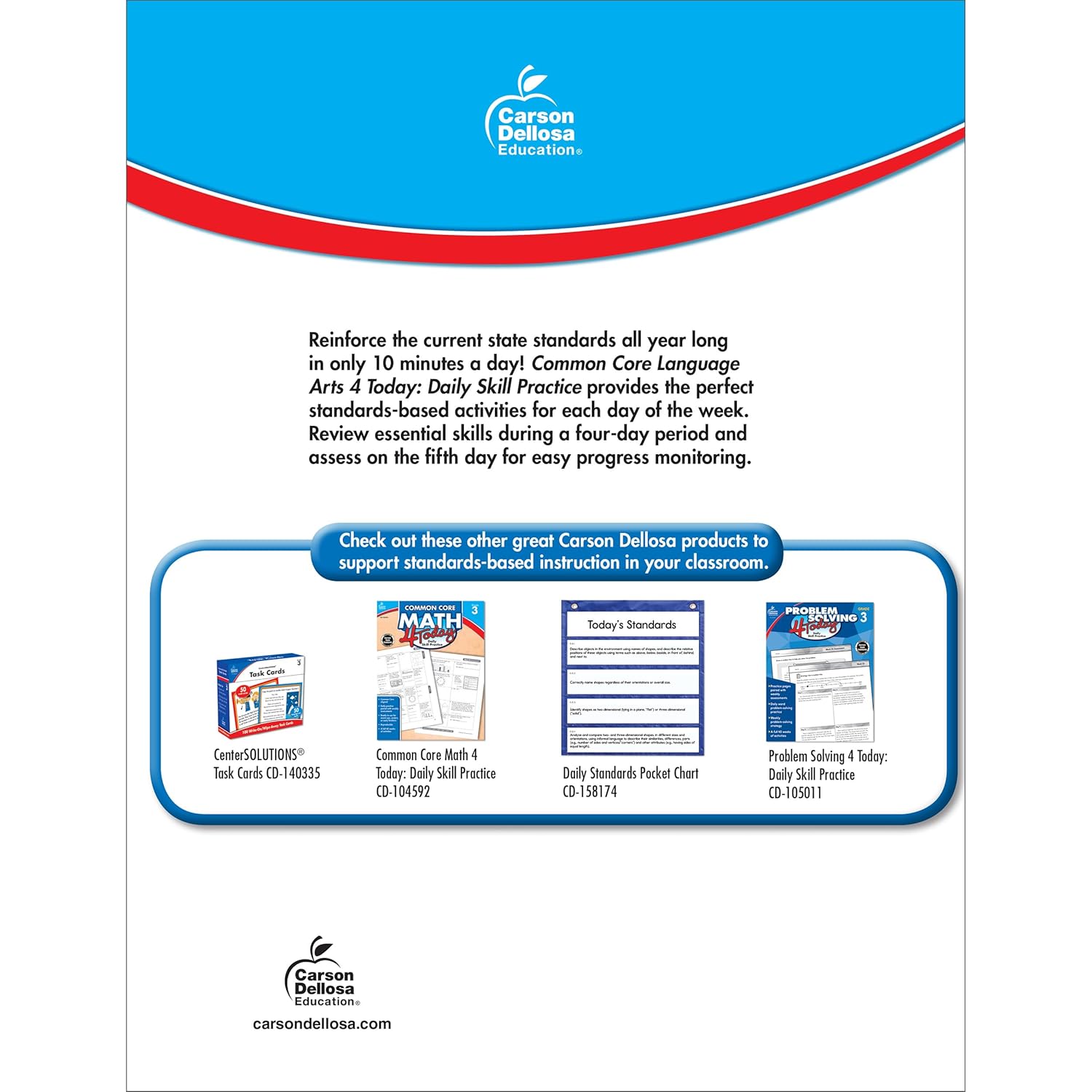 Common Core Language Arts 4 Today, Grade 3 (Common Core 4 Today) (Volume 3)