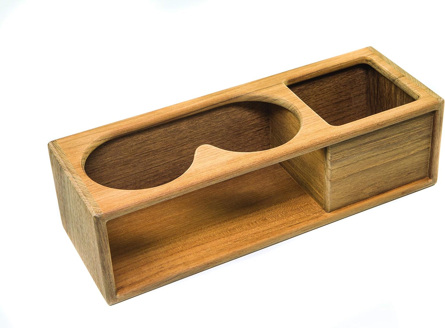 Whitecap 62616 Teak Two Insulated Drink/Binocular Rack with Tray, Brown