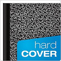 TOPS Composition Book, 7-1/2in x 9-3/4in, Wide Rule, 100 Sheets, Black Marble