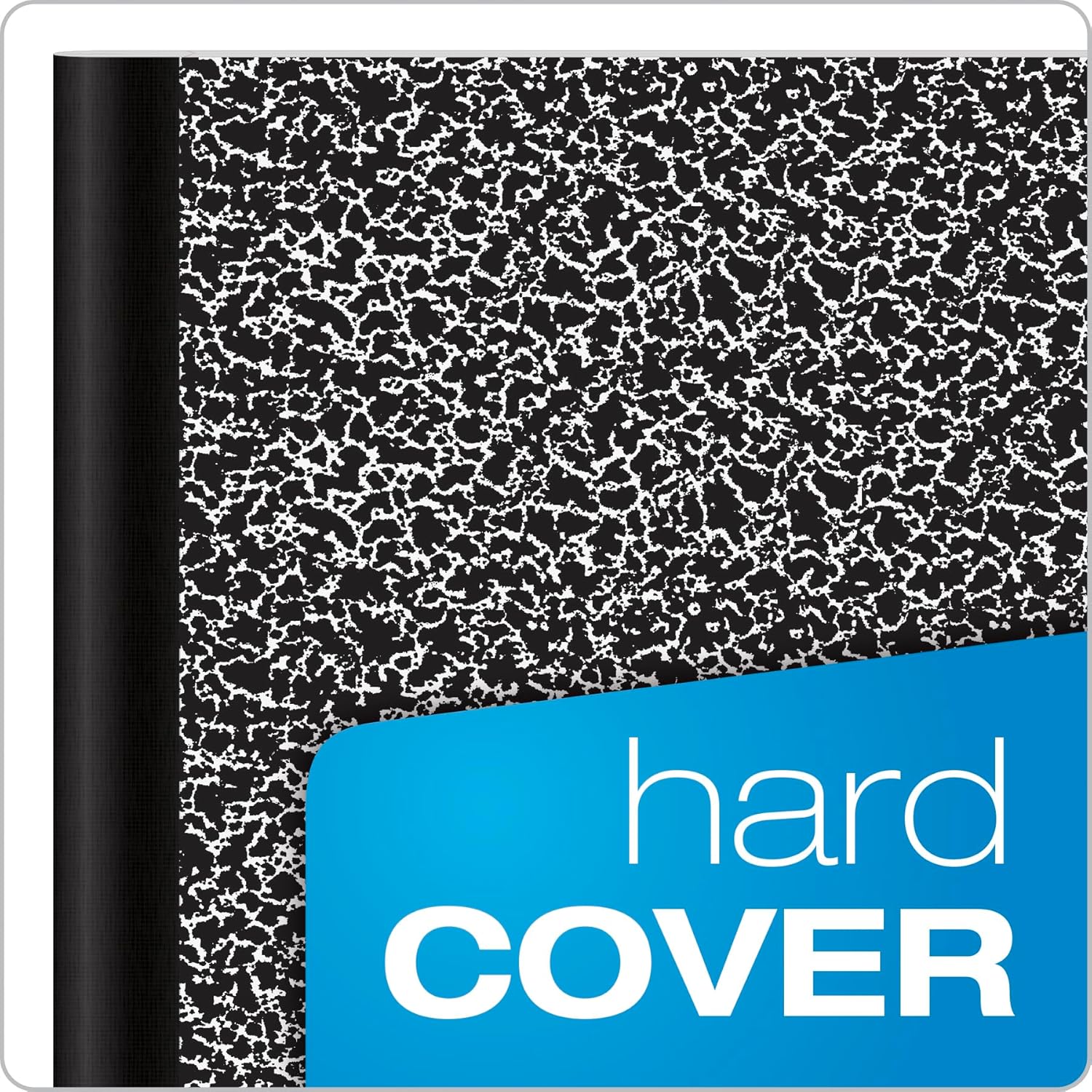 TOPS Composition Book, 7-1/2in x 9-3/4in, Wide Rule, 100 Sheets, Black Marble