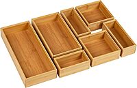 MIND READER Drawer Organizer Set, Multi-Piece Storage Trays for Kitchen, Bathroom, Office & More