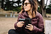 Caliber Gourmet Black Gun Pistol Mug, Ceramic, K-Cup, for Coffee, Tea, Cold Drinks, Holds 18 oz, Black, Funny Mugs, Travel