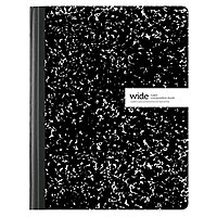 Office Depot® Brand Composition Books, 7-1/2in x 9-3/4in, Wide Ruled, 100 Sheets, Black/White, Case Of 24 Notebooks