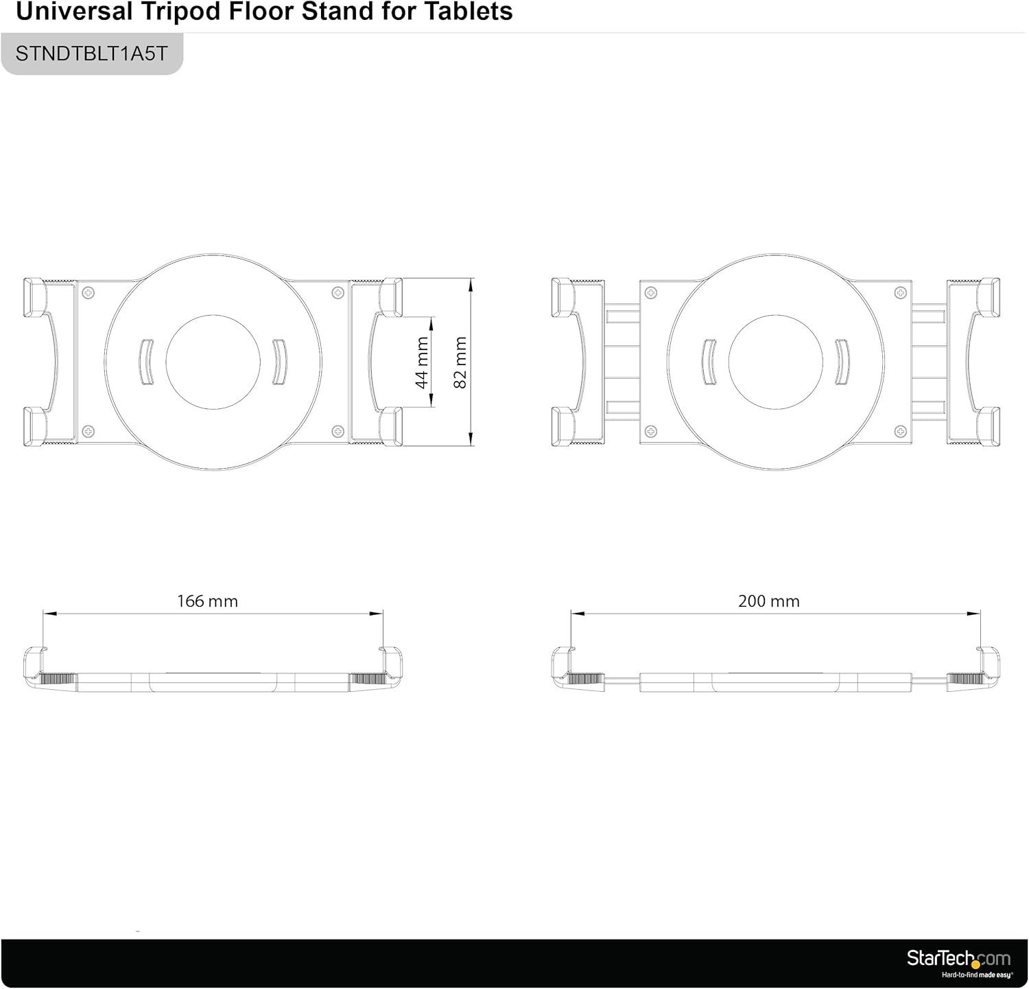 Tablet Floor Stand - Tripod Stand - 7in to 11in Tablets - with Carrying Bag - Height Adjustable - iPad Stand - Tablet Stand
