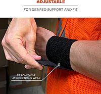 Ergodyne ProFlex 405 Wrist Wrap Support, Enhanced Fit, Black