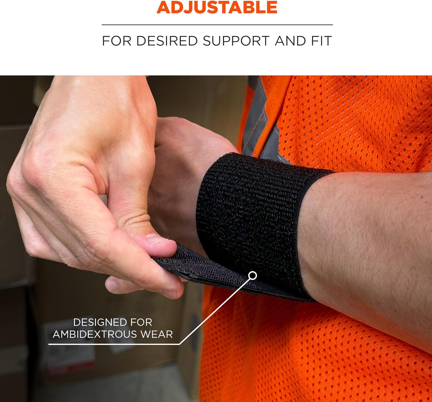 Ergodyne ProFlex 405 Wrist Wrap Support, Enhanced Fit, Black