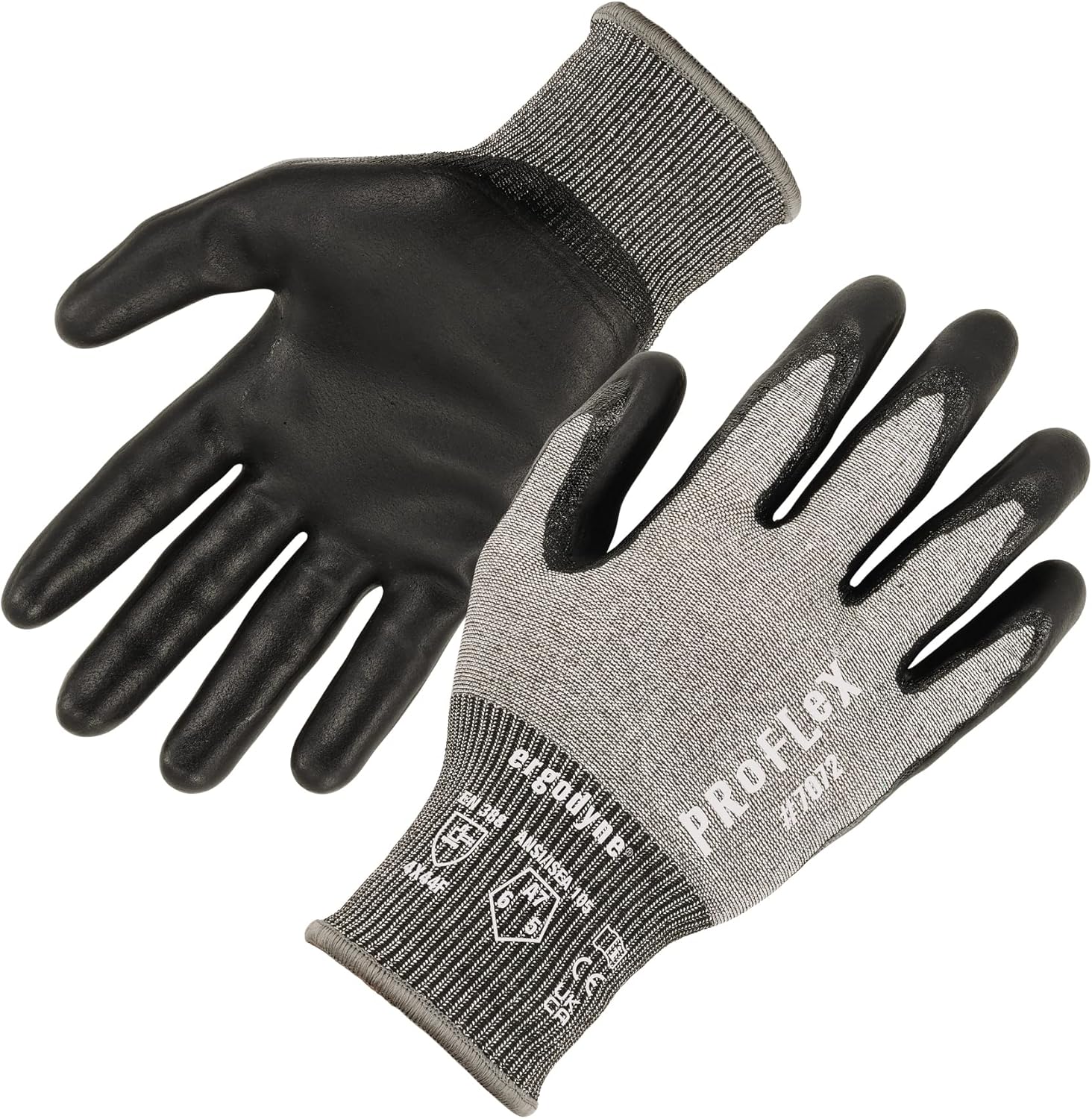 Ergodyne ProFlex 7072 Nitrile-Coated Cut-Resistant Gloves, Gray