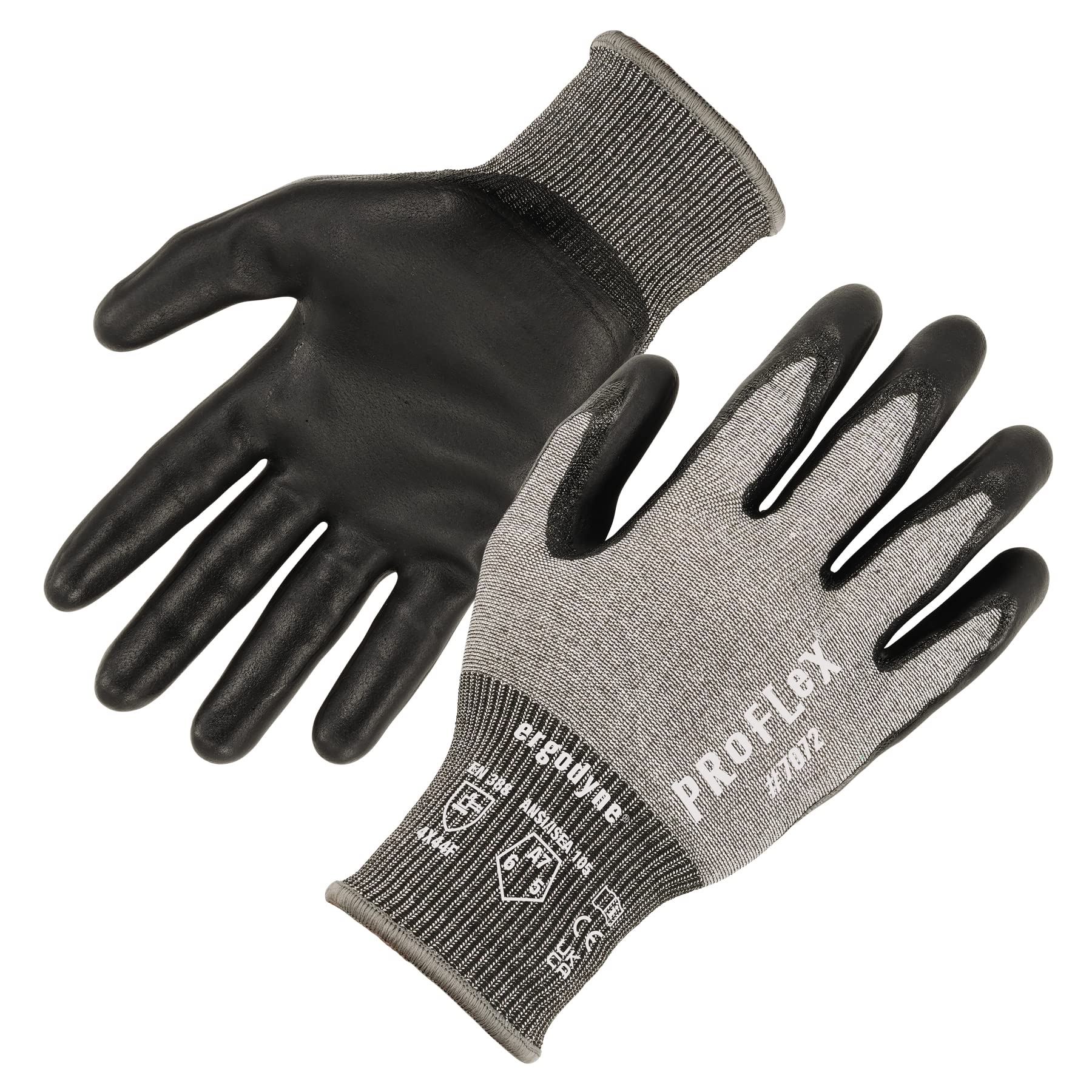 Ergodyne ProFlex 7072 Nitrile-Coated Cut-Resistant Gloves, Gray