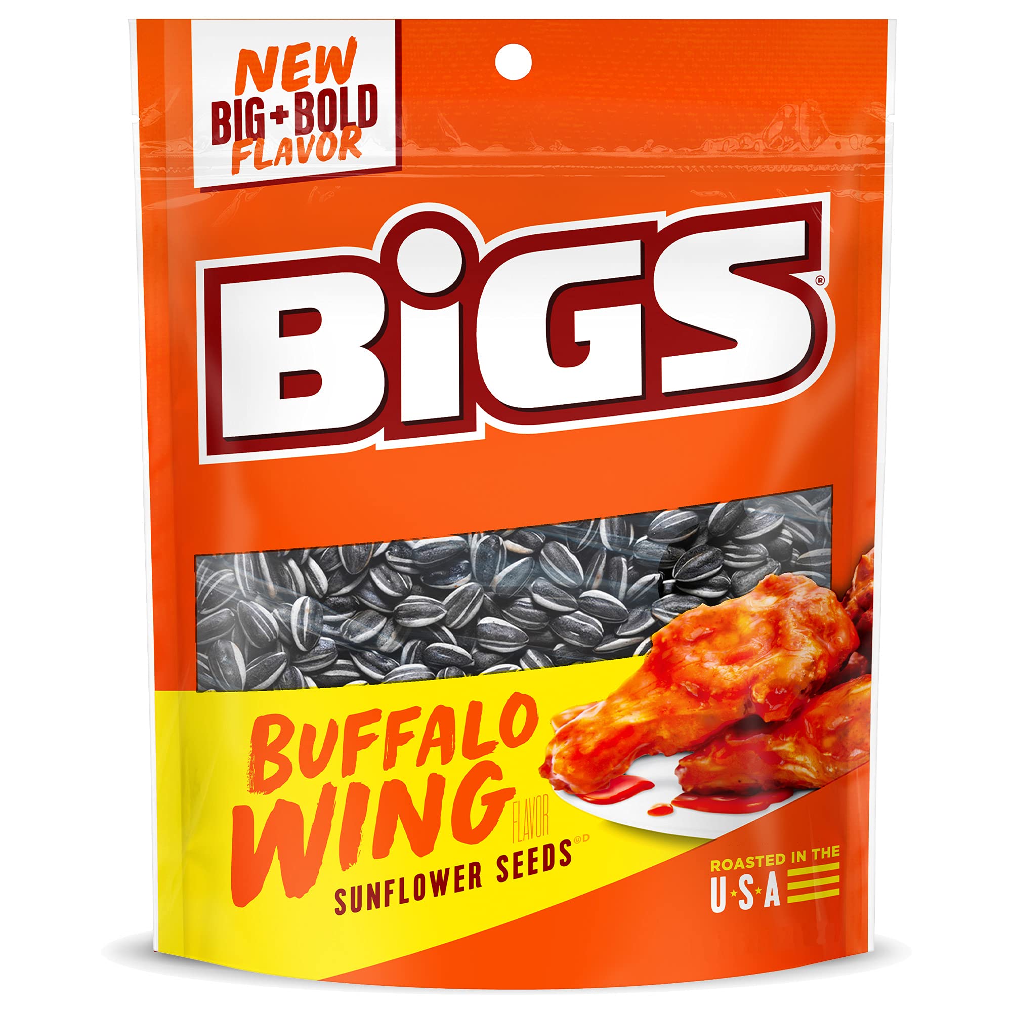 BIGS Sunflower Seeds, Buffalo Wing Flavor, 5.35 oz. (Pack of 12)