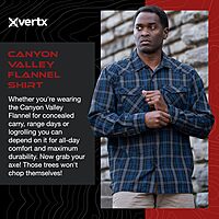 VERTX Canyon Valley Mens Tactical Flannel Shirt Long Sleeve