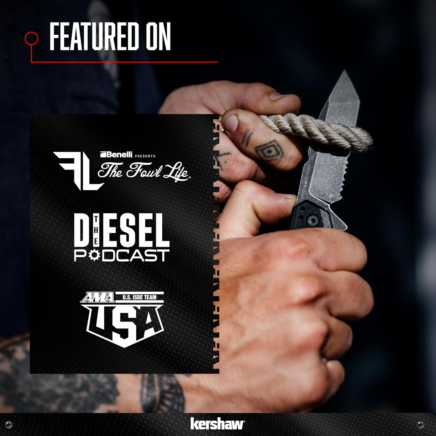 Kershaw Analyst Tanto Pocket Knife, 3.25" 8Cr13MoV Steel Blade, Liner Lock Folder, EDC Black