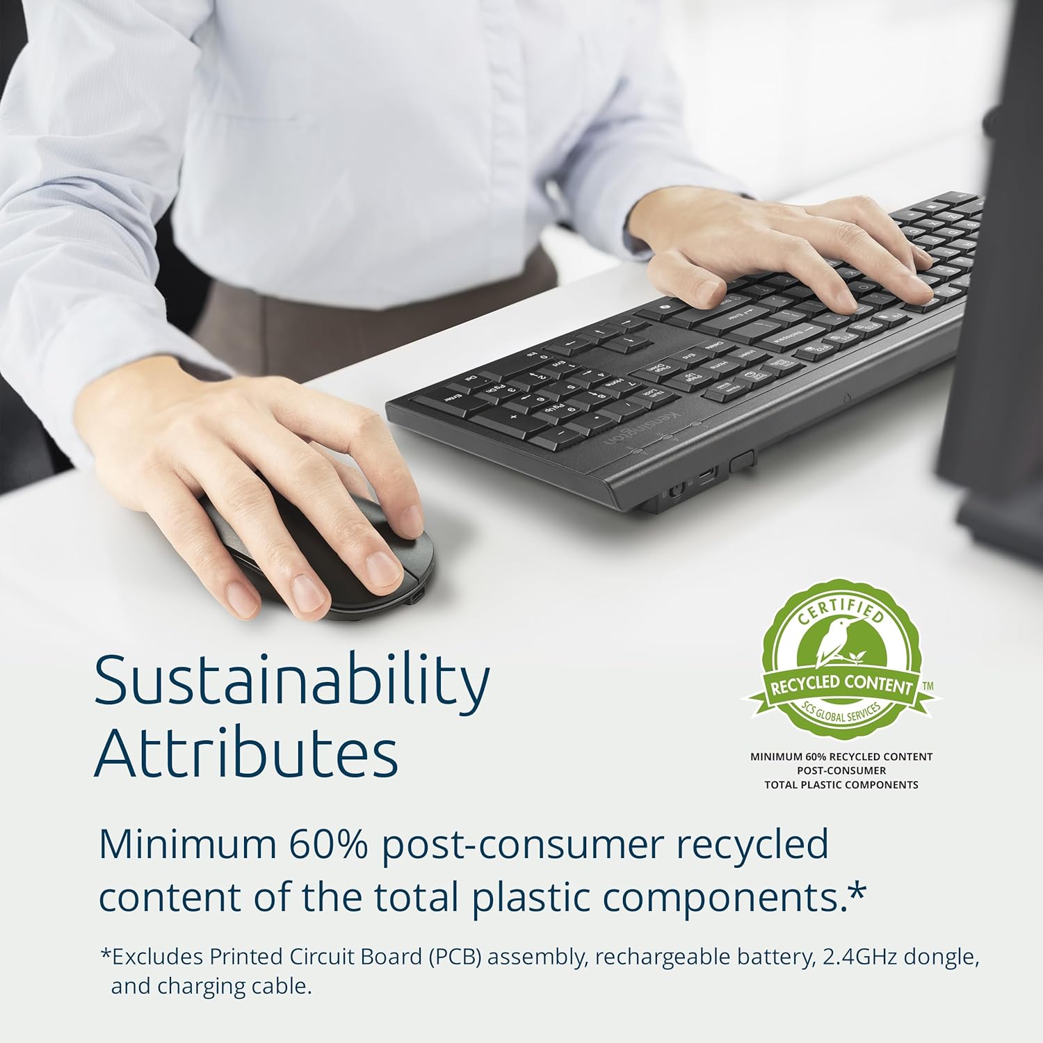 Kensington KM270 EQ Rechargeable Bluetooth Keyboard & Mouse Desktop Set