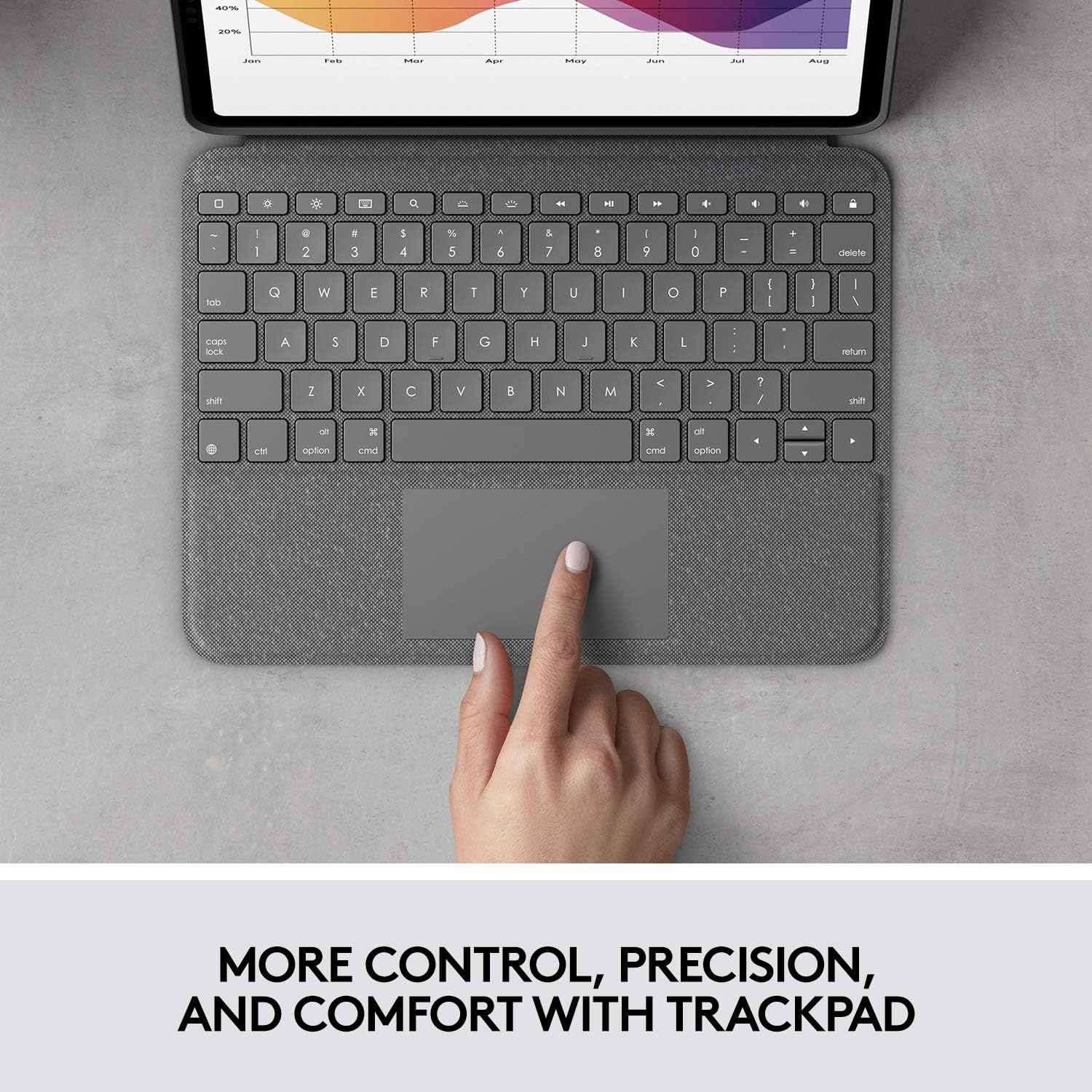 Logitech Folio Touch iPad Keyboard Case with Trackpad and Smart Connector for iPad Air 11-inch (M2 & M3)